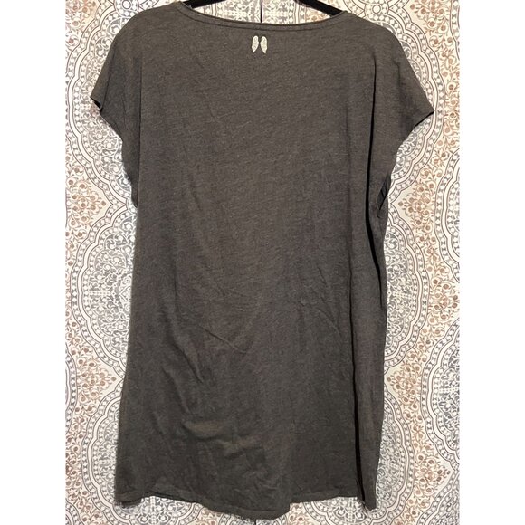Victorias Secret "Head Over Heels" Gray T-Shirt Dress L Womens Relaxed Fit Cotto - Picture 3 of 9